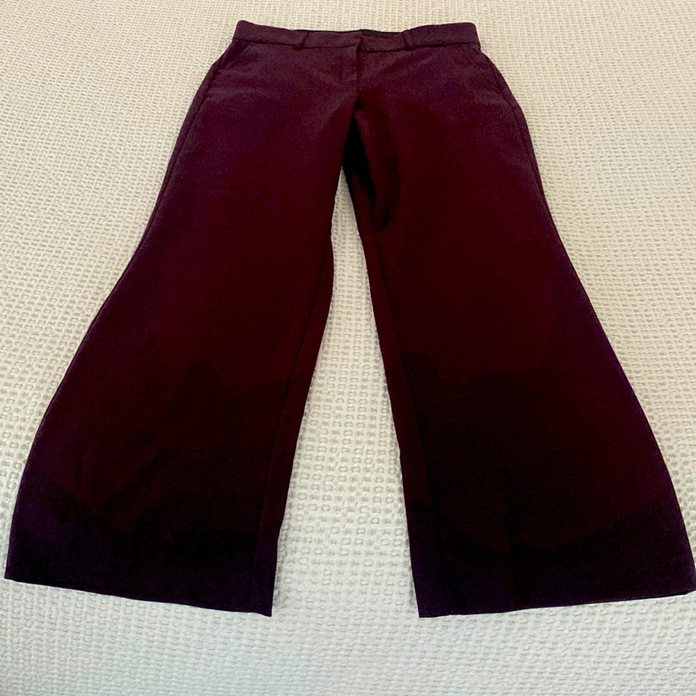 Kim Rogers Burgundy Pant Trousers Size 8 with Stretch Waistband